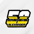 Racing number sticker, unique design, cool style, custom number, 0 1 2 3 4 5 6 7 8 9, texting rider name