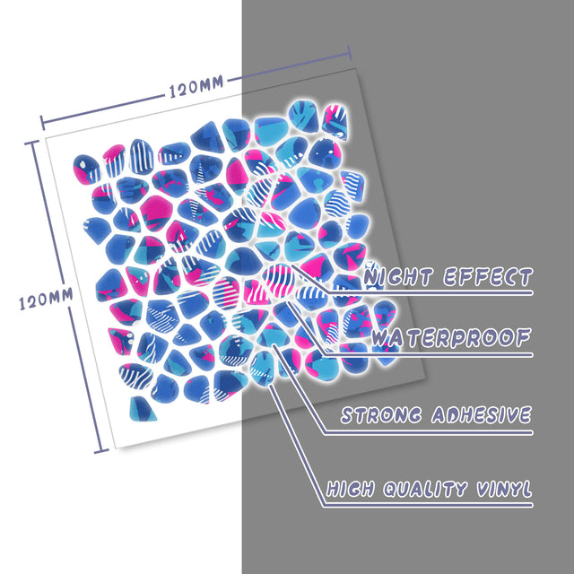 DIY Motorcycle Helmet Decals Reflective Stickers COR 12CM - StickerBao Wheel Sticker Store