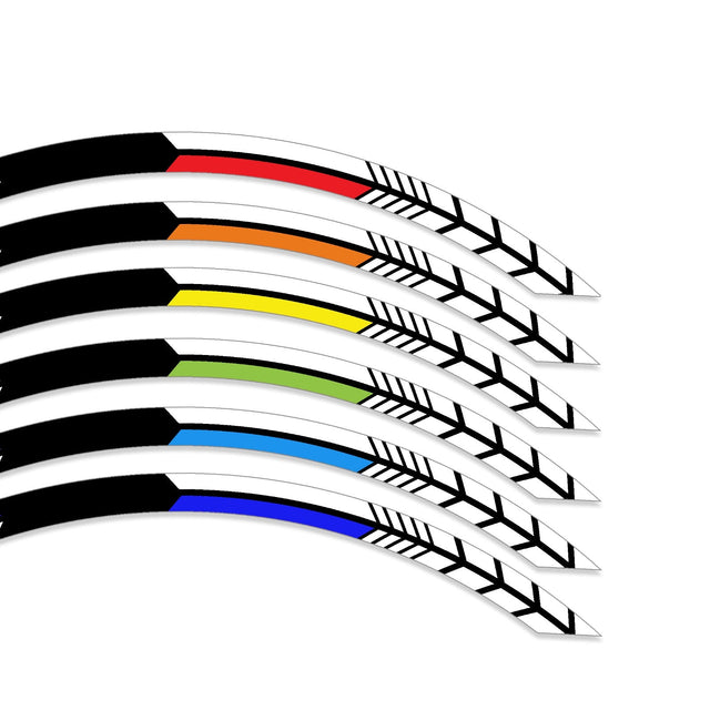 For Razor MX 500 650 Rim Wheel Stickers AR02W Arrow Rim Edge Tapes Front 16 inch Rear 14 inch - StickerBao Wheel Sticker Store