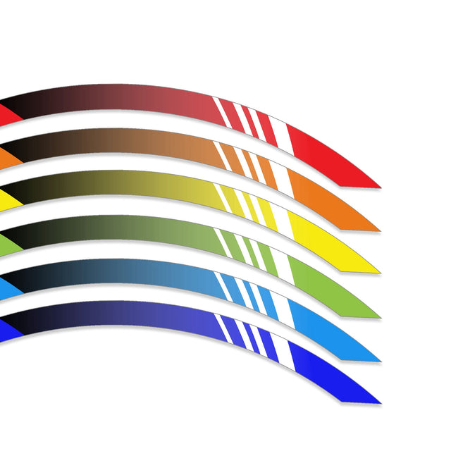 For Razor MX 350 400 RSF350 SX 125 350 12 inch Rim Wheel Stickers SS07B Stripe Rim Edge Tapes - StickerBao Wheel Sticker Store