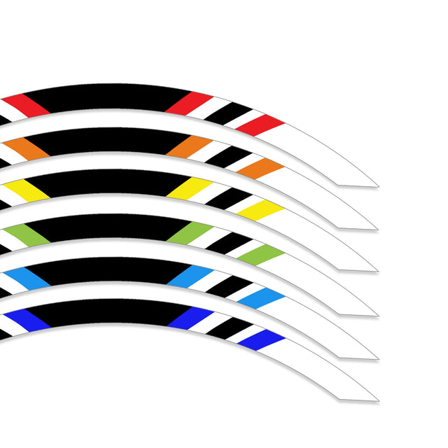 For Razor RSF650 SX500 14 inch Rim Wheel Stickers SS08W Stripe Rim Edge Tapes - StickerBao Wheel Sticker Store