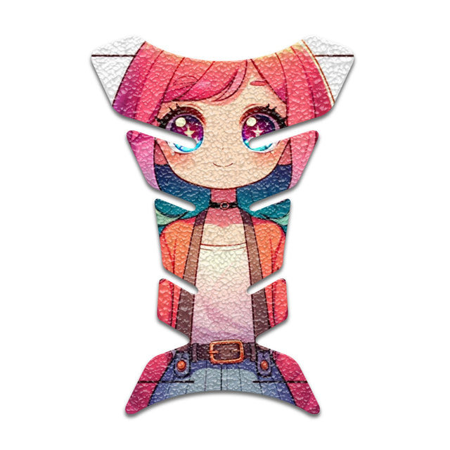 Motorcycle Tank Protectors Tank Pad Gas Anti Slip Pattern Fish Bone Vintage Wave - StickerBao Wheel Sticker Store