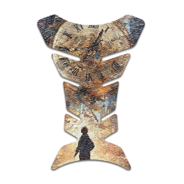 Motorcycle Tank Protectors Tank Pad Gas Anti Slip Pattern Fish Bone Japanese Sci Fi