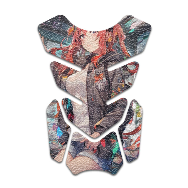 Motorcycle Tank Protectors Gas Tank Pad Shield Anti Slip Pattern Abstract Anime
