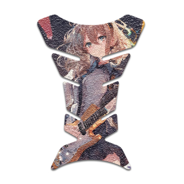 Motorcycle Tank Protectors Tank Pad Gas Anti Slip Pattern Fish Bone Anime Artistic
