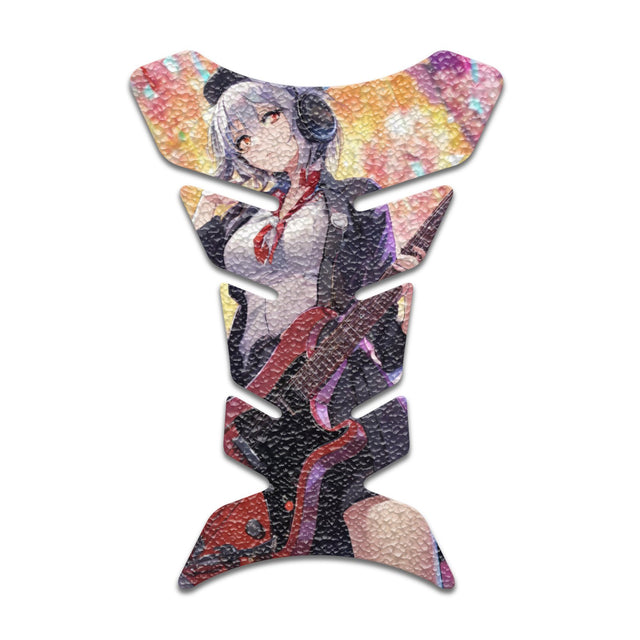 Motorcycle Tank Protectors Tank Pad Gas Anti Slip Pattern Fish Bone Anime Artistic