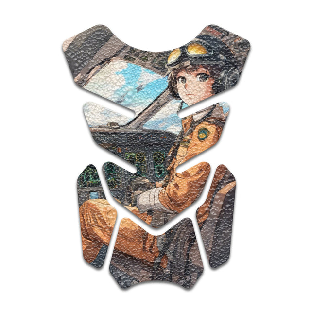 Motorcycle Tank Protectors Gas Tank Pad Shield Anti Slip Pattern Anime Artistic