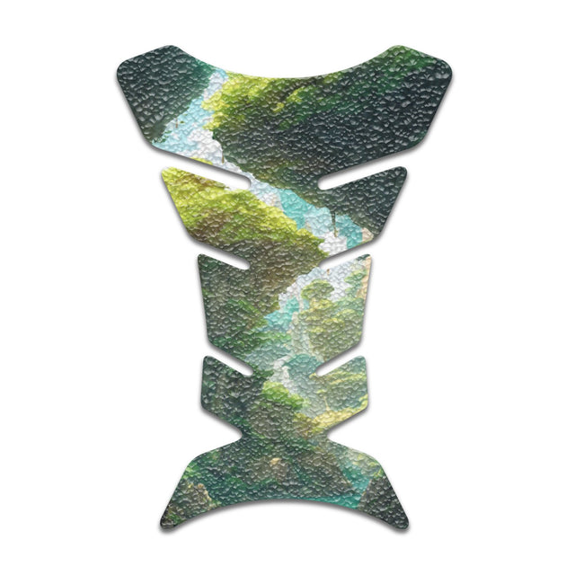 Motorcycle Tank Protectors Tank Pad Gas Anti Slip Pattern Fish Bone Neon Fantasy Art
