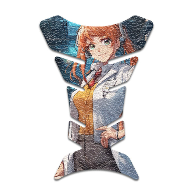 Motorcycle Tank Protectors Tank Pad Gas Anti Slip Pattern Fish Bone Anime Artistic