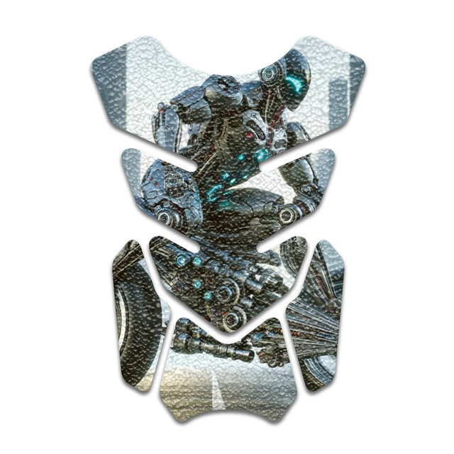 Motorcycle Tank Protectors Gas Tank Pad Shield Anti Slip Pattern Vintage Wave - StickerBao Wheel Sticker Store