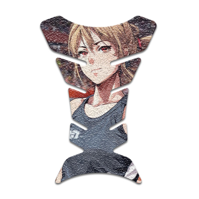 Motorcycle Tank Protectors Tank Pad Gas Anti Slip Pattern Fish Bone Anime Artistic