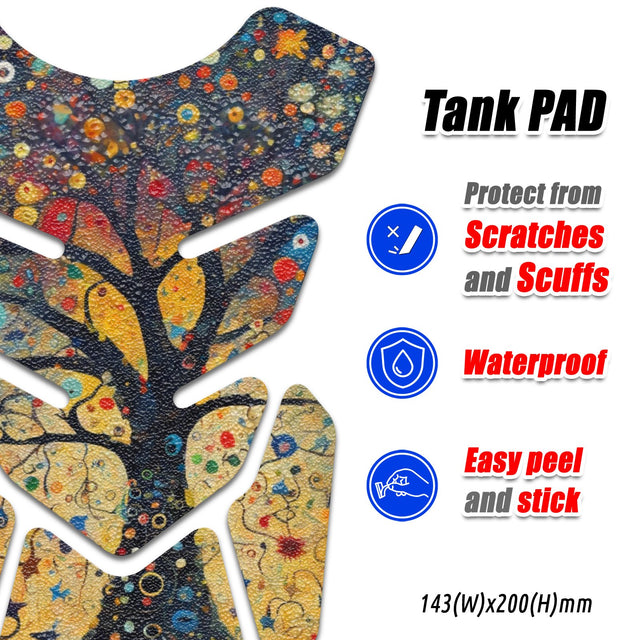 Motorcycle Tank Protectors Gas Tank Pad Shield Anti Slip Pattern Anime Artistic