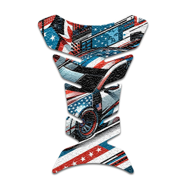 Motorcycle Tank Protectors Tank Pad Gas Anti Slip Pattern Fish Bone Abstract Anime