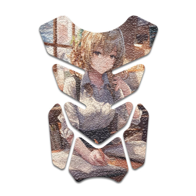 Motorcycle Tank Protectors Gas Tank Pad Shield Anti Slip Pattern Abstract Anime