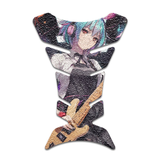 Motorcycle Tank Protectors Tank Pad Gas Anti Slip Pattern Fish Bone Anime Artistic