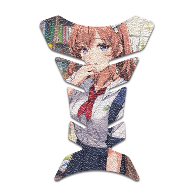 Motorcycle Tank Protectors Tank Pad Gas Anti Slip Pattern Fish Bone Anime Artistic