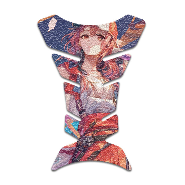Motorcycle Tank Protectors Tank Pad Gas Anti Slip Pattern Fish Bone Anime Artistic