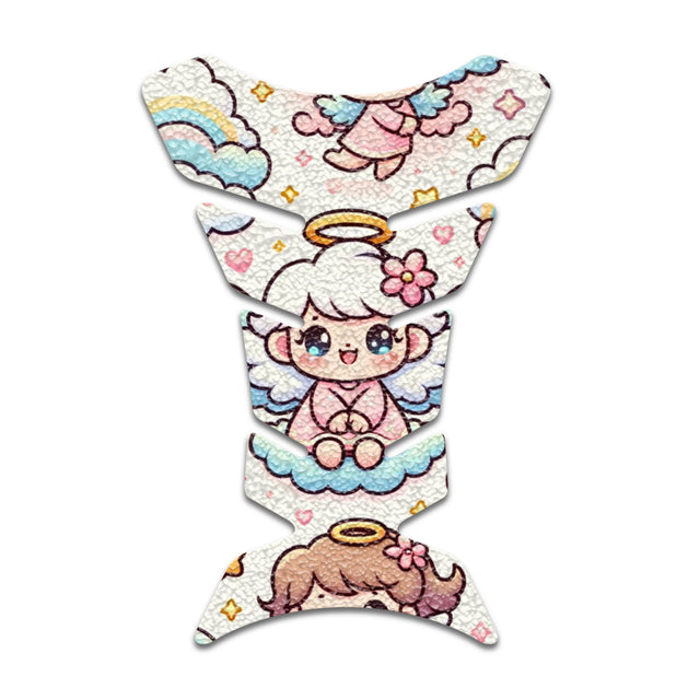 Motorcycle Tank Protectors Tank Pad Gas Anti Slip Pattern Fish Bone Anime Artistic