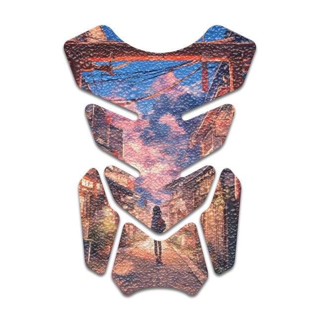 Motorcycle Tank Protectors Gas Tank Pad Shield Anti Slip Pattern Anime Artistic