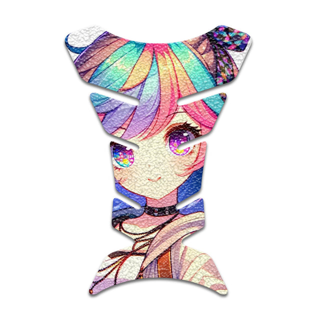Motorcycle Tank Protectors Tank Pad Gas Anti Slip Pattern Fish Bone Anime Artistic