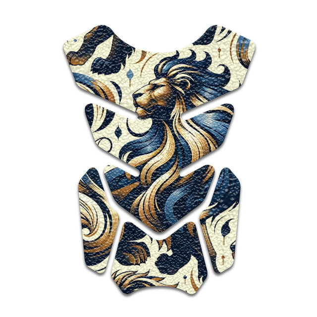 Motorcycle Tank Protectors Gas Tank Pad Shield Anti Slip Pattern Vintage Wave - StickerBao Wheel Sticker Store