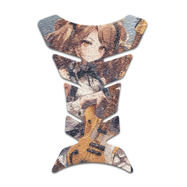 Motorcycle Tank Protectors Tank Pad Gas Anti Slip Pattern Fish Bone Anime Artistic