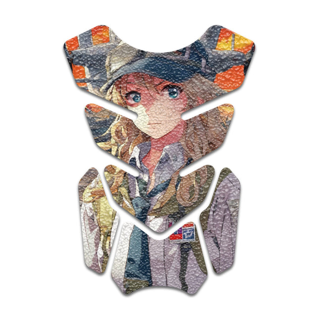 Motorcycle Tank Protectors Gas Tank Pad Shield Anti Slip Pattern Anime Artistic