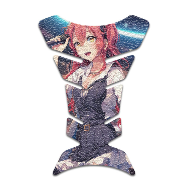 Motorcycle Tank Protectors Tank Pad Gas Anti Slip Pattern Fish Bone Anime Artistic