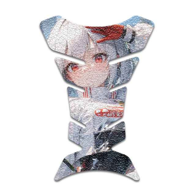 Motorcycle Tank Protectors Tank Pad Gas Anti Slip Pattern Fish Bone Abstract Anime