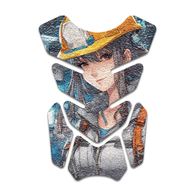 Motorcycle Tank Protectors Gas Tank Pad Shield Anti Slip Pattern Anime Artistic