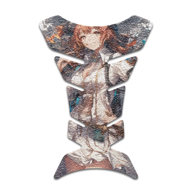 Motorcycle Tank Protectors Tank Pad Gas Anti Slip Pattern Fish Bone Abstract Anime