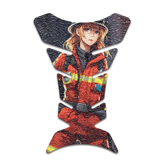 Motorcycle Tank Protectors Tank Pad Gas Anti Slip Pattern Fish Bone Neon Fantasy Art