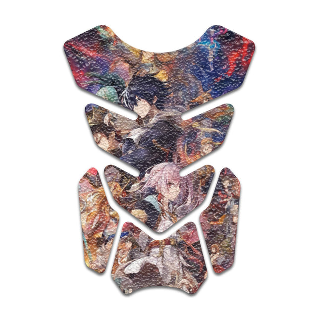 Motorcycle Tank Protectors Gas Tank Pad Shield Anti Slip Pattern Abstract Anime