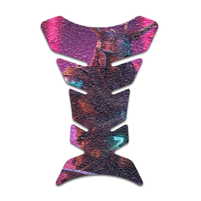 Motorcycle Tank Protectors Tank Pad Gas Anti Slip Pattern Fish Bone Vintage Wave - StickerBao Wheel Sticker Store