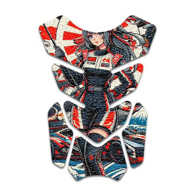 Motorcycle Tank Protectors Gas Tank Pad Shield Anti Slip Pattern Anime Artistic