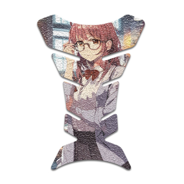 Motorcycle Tank Protectors Tank Pad Gas Anti Slip Pattern Fish Bone Anime Artistic