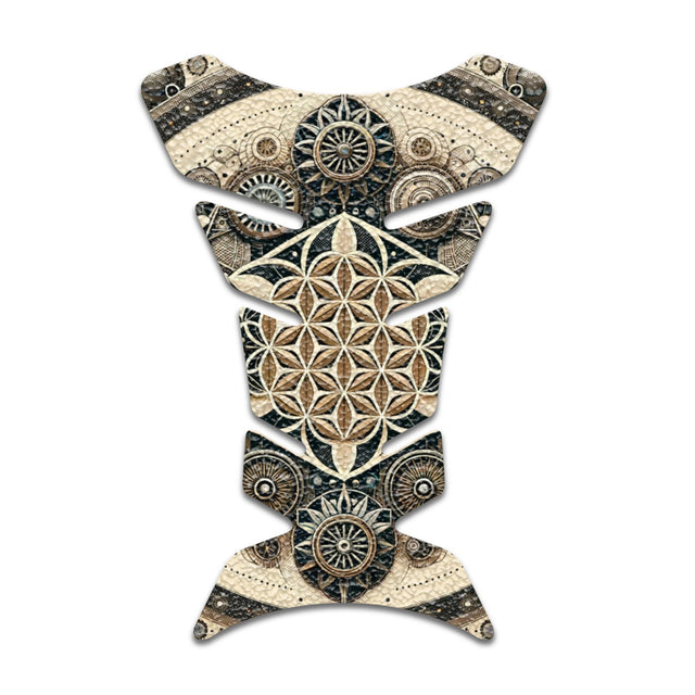 Motorcycle Tank Protectors Tank Pad Gas Anti Slip Pattern Fish Bone Japanese Sci Fi