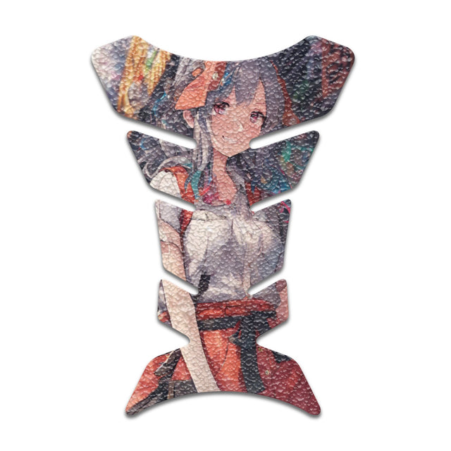 Motorcycle Tank Protectors Tank Pad Gas Anti Slip Pattern Fish Bone Abstract Anime