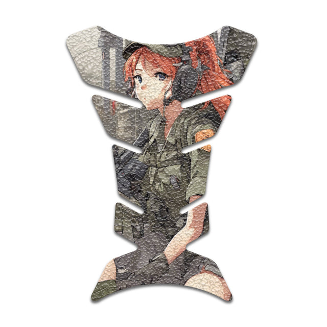 Motorcycle Tank Protectors Tank Pad Gas Anti Slip Pattern Fish Bone Anime Artistic