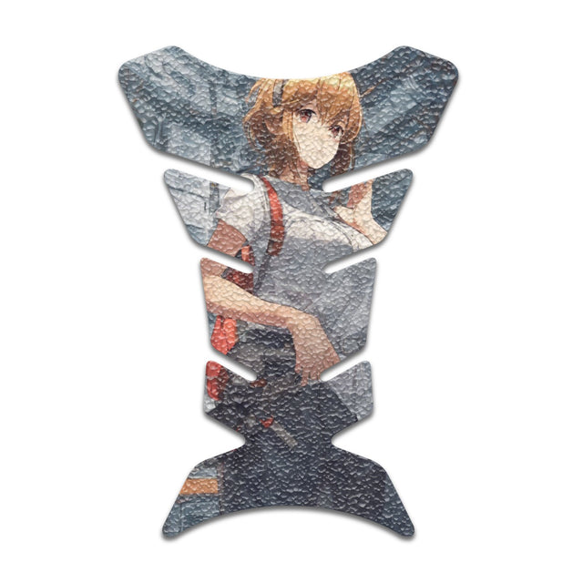 Motorcycle Tank Protectors Tank Pad Gas Anti Slip Pattern Fish Bone Abstract Anime
