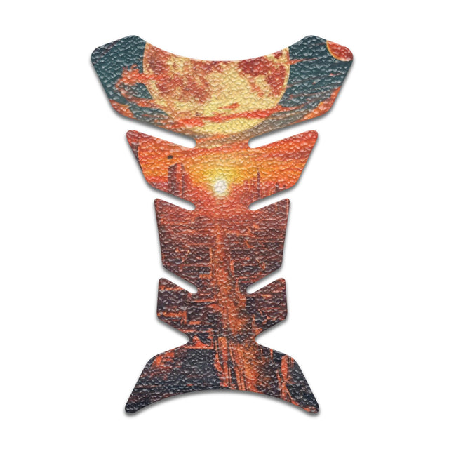 Motorcycle Tank Protectors Tank Pad Gas Anti Slip Pattern Fish Bone Japanese Sci Fi