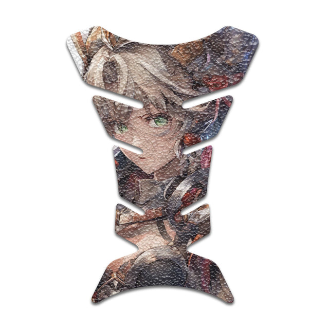 Motorcycle Tank Protectors Tank Pad Gas Anti Slip Pattern Fish Bone Abstract Anime