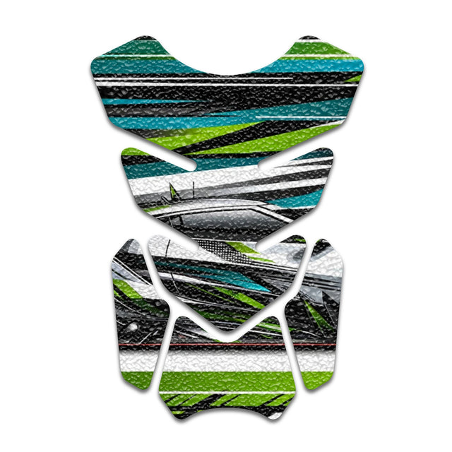 Motorcycle Tank Protectors Gas Tank Pad Shield Anti Slip Pattern Vintage Wave - StickerBao Wheel Sticker Store