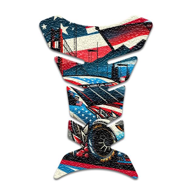 Motorcycle Tank Protectors Tank Pad Gas Anti Slip Pattern Fish Bone Abstract Anime