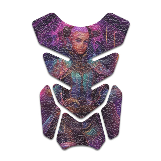 Motorcycle Tank Protectors Gas Tank Pad Shield Anti Slip Pattern Neon Fantasy Art