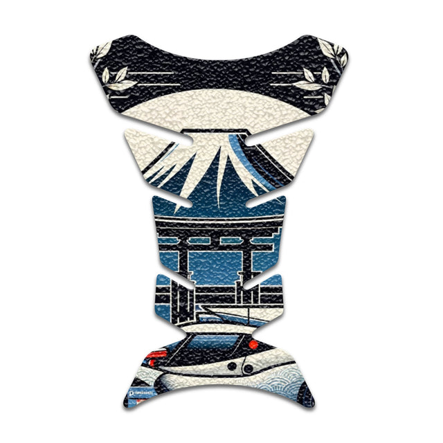 Motorcycle Tank Protectors Tank Pad Gas Anti Slip Pattern Fish Bone Japanese Sci Fi