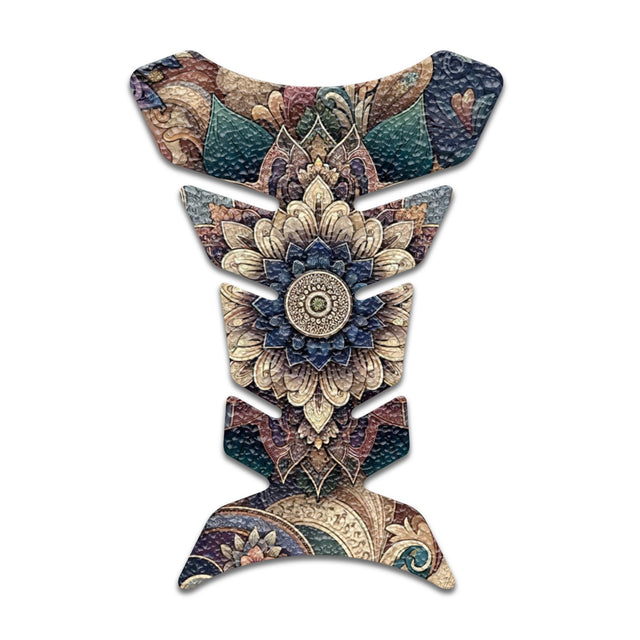 Motorcycle Tank Protectors Tank Pad Gas Anti Slip Pattern Fish Bone Neon Fantasy Art