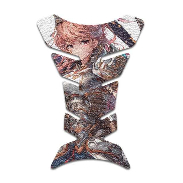 Motorcycle Tank Protectors Tank Pad Gas Anti Slip Pattern Fish Bone Anime Artistic