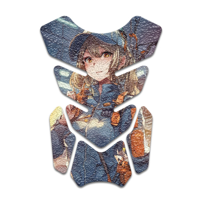 Motorcycle Tank Protectors Gas Tank Pad Shield Anti Slip Pattern Abstract Anime