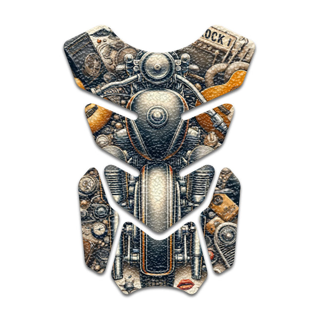 Motorcycle Tank Protectors Gas Tank Pad Shield Anti Slip Pattern Japanese Sci Fi